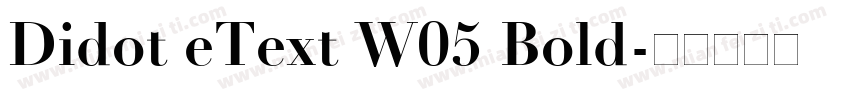 Didot eText W05 Bold字体转换